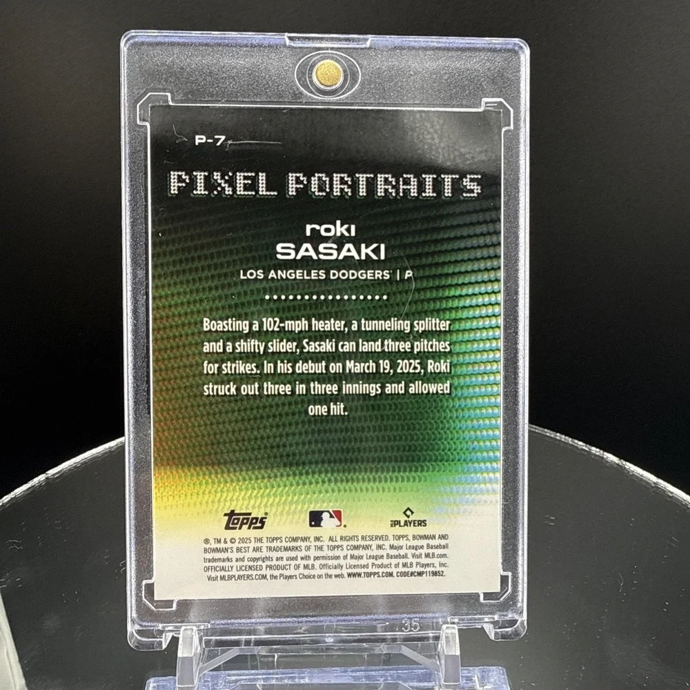 2025 Roki Sasaki Bowman's Best Mini Diamonds Pixel Portraits Rookie /50